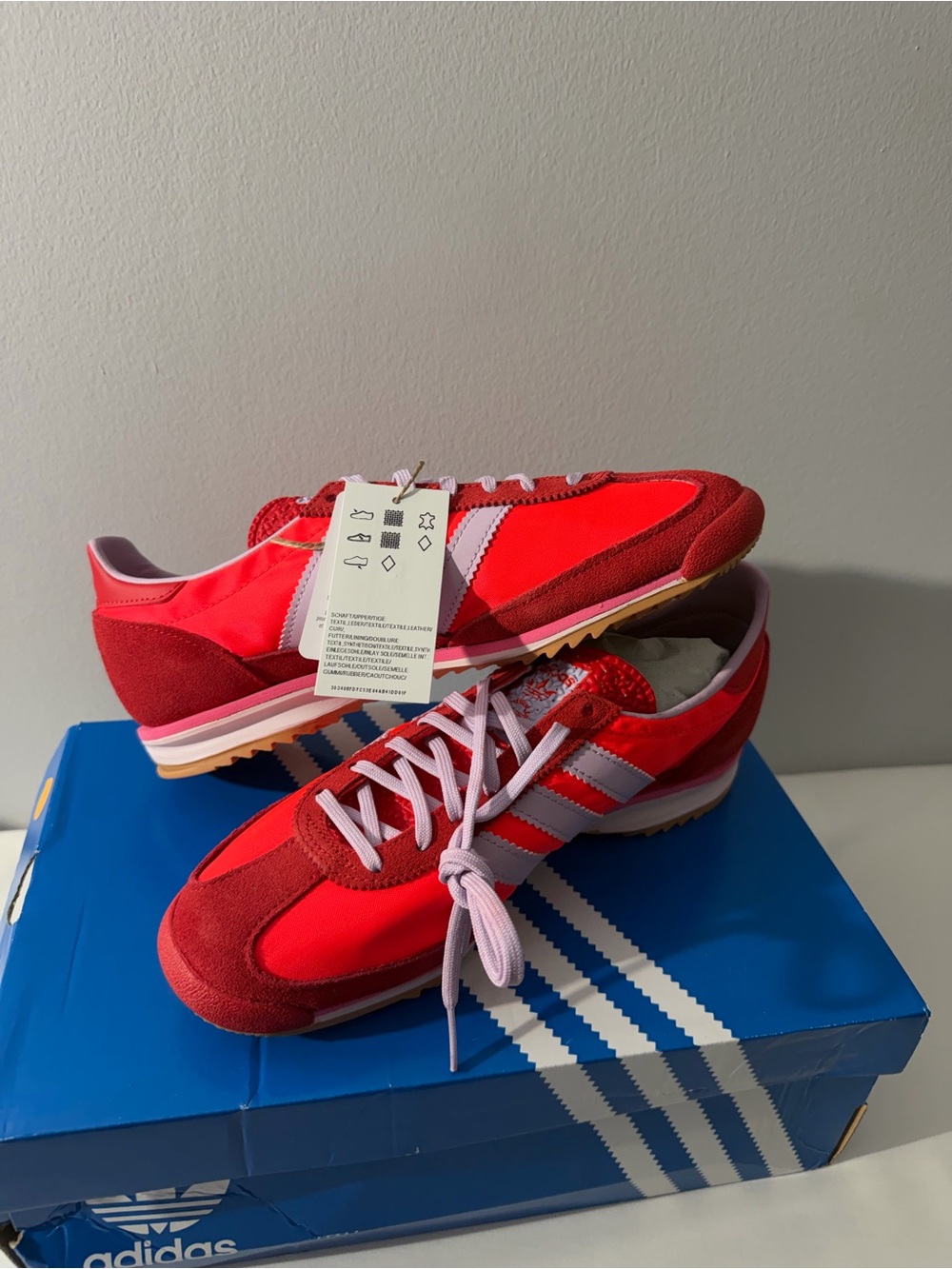 Adidas SL 72 OG Women’s Sneakers Solar Red Ice Lavender Size 8 NWT